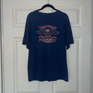 REAL VINTAGE. Harley Davidson tee. Blue. Size L.